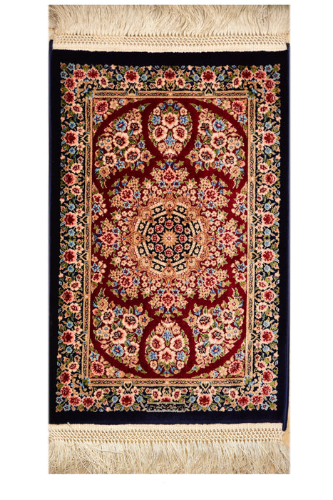 Royal Kashan 100% Silk Rug 1' x 1' 6"