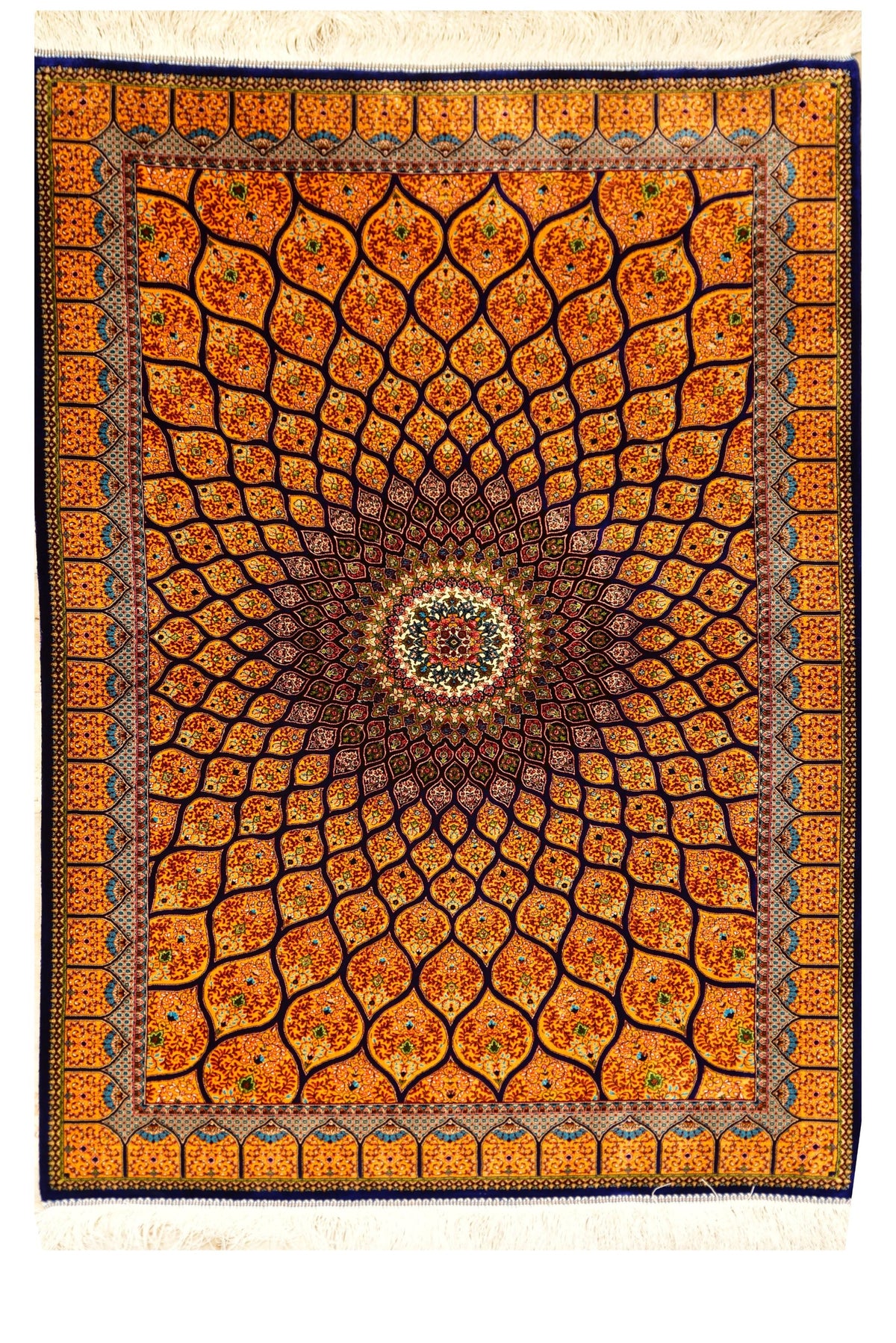Agra 100% Silk Oriental Rug 3' x 5' — Crafters and Weavers