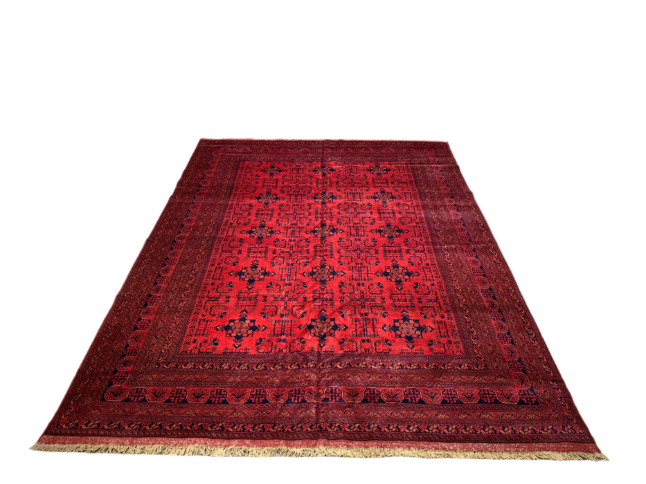 Terkaman Tribal Afghan Oriental Rug, size 8' 5" x 11' 6" (C)