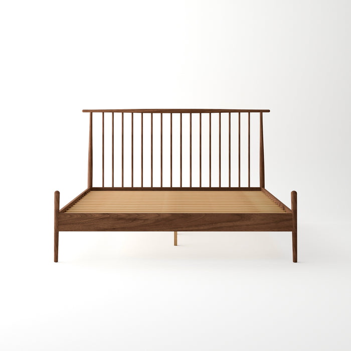 Isabella Midcentury King Bed - Solid Black Walnut