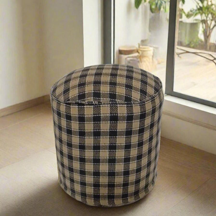 One of a Kind Kilim Rug Pouf Ottoman foot stool #19C