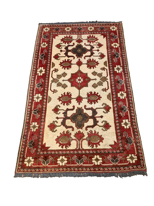 Terkaman Tribal Afghan Oriental Rug, size 3 ' 4" x 5' 8"