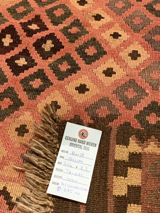 Afghan Kilim Handwoven flatweave Rug – size 4'2" x 6'