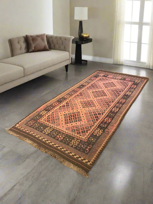 Afghan Kilim Handwoven flatweave Rug – size 4'2" x 6'