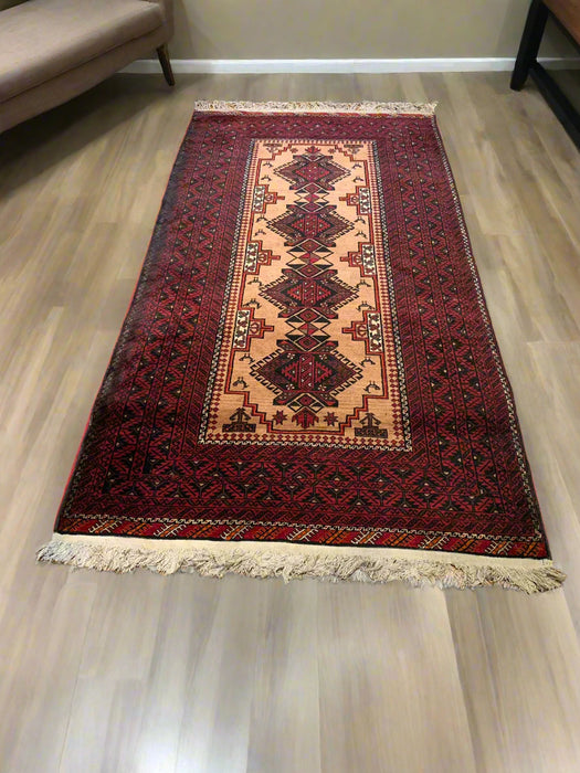 Terkaman Tribal Baluch Oriental Rug 3' 10" x 7' 9" (A)