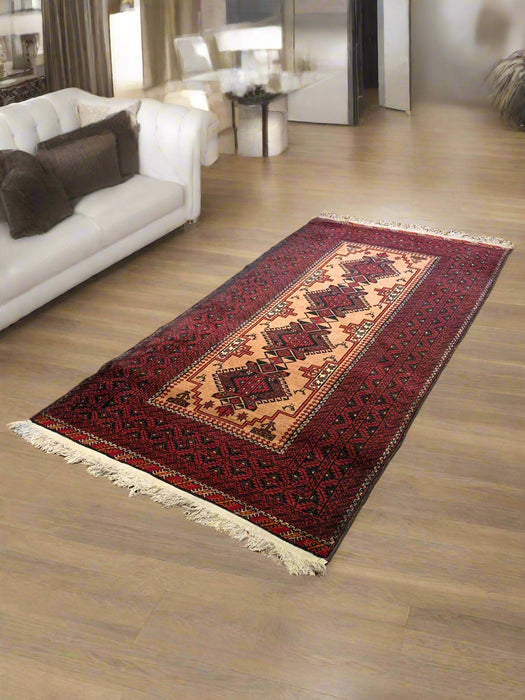 Terkaman Tribal Baluch Oriental Rug 3' 10" x 7' 9" (A)