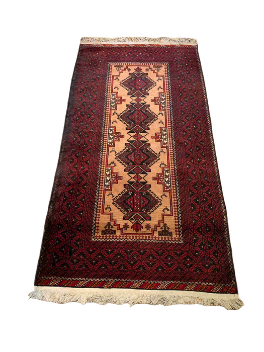 Terkaman Tribal Baluch Oriental Rug 3' 10" x 7' 9" (A)