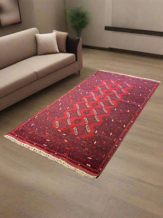 Terkaman Tribal Baluch Oriental Rug 4" x 5" (A)