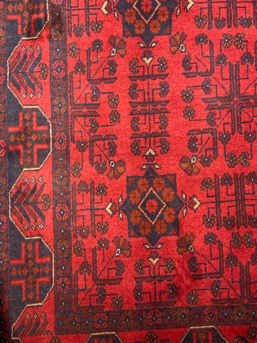 Terkaman Tribal Afghan Oriental Rug, size 4' 1" x 6' 6" (C)