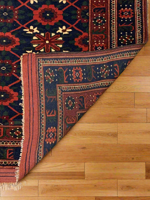 Terkaman Tribal Afghan Oriental Rug, size 4' 5" x 6' 10"