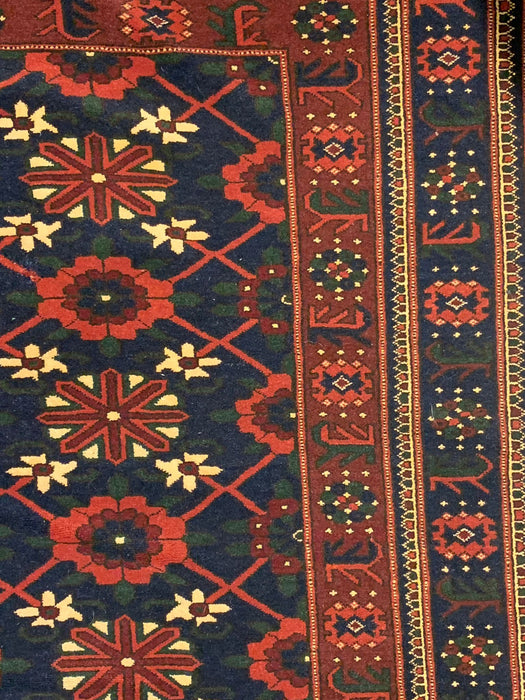 Terkaman Tribal Afghan Oriental Rug, size 4' 5" x 6' 10"