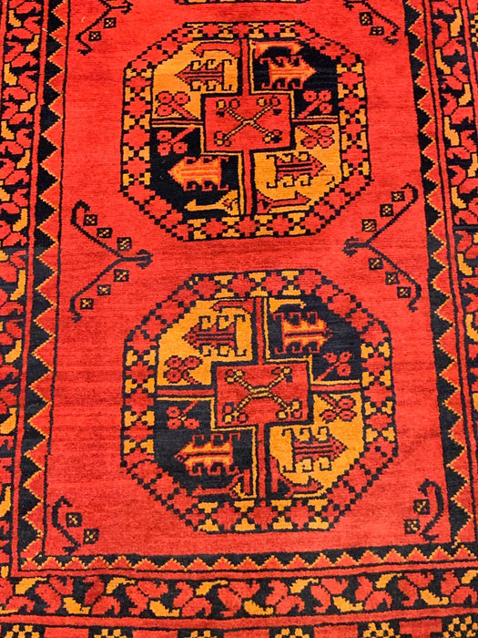 Terkaman Tribal Afghan Fielpa Oriental Rug, size 3' 9" x 6' 8"