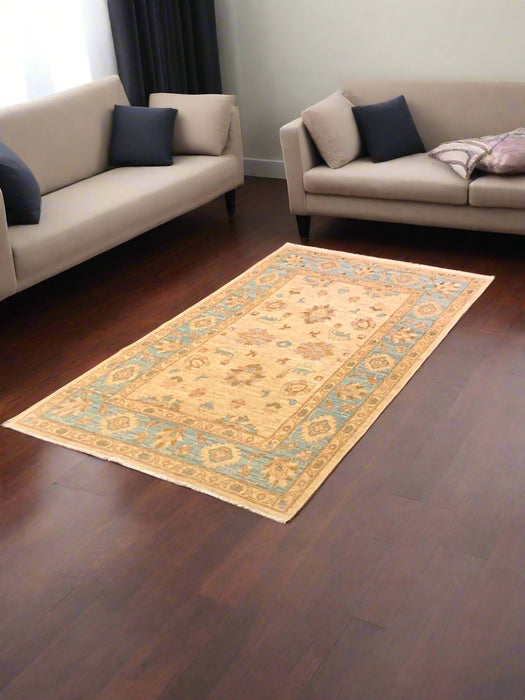 Hand-Knotted Sultanabad Vegetable-Dyed Wool Rug, 3' 3" x 6'