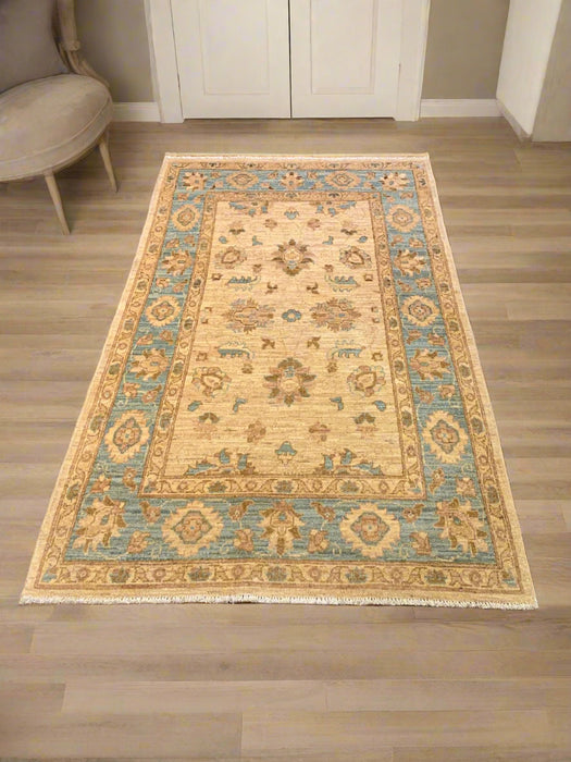 Hand-Knotted Sultanabad Vegetable-Dyed Wool Rug, 3' 3" x 6'