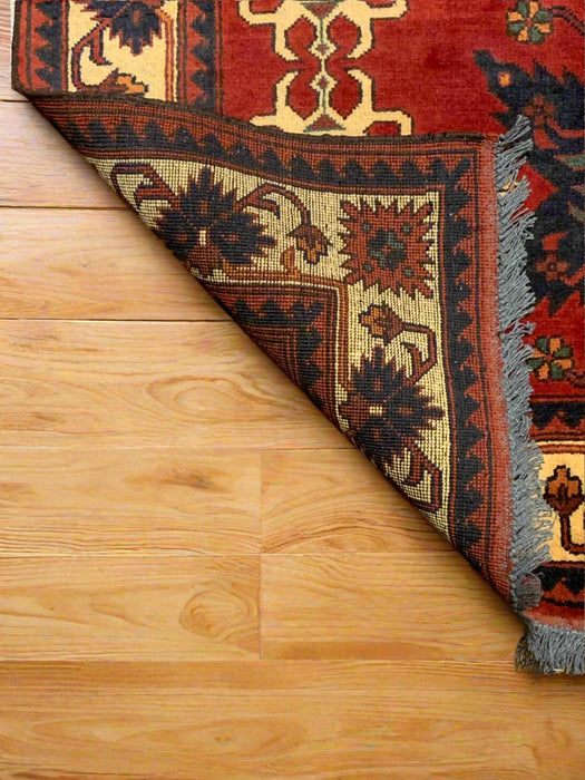 Terkaman Tribal Afghan Oriental Rug, size 4" x 6' 3"