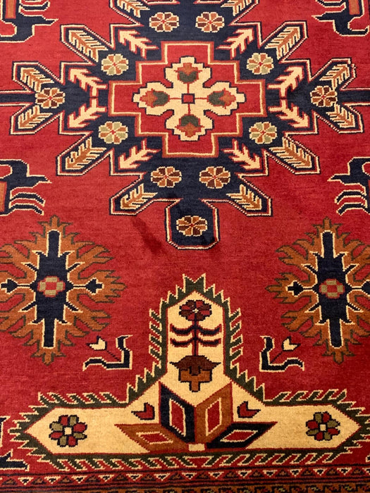 Terkaman Tribal Afghan Oriental Rug, size 4" x 6"