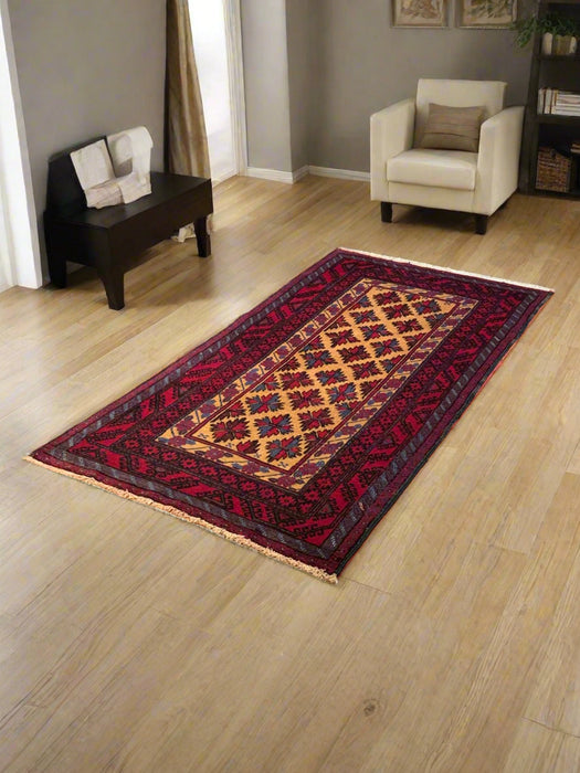 Terkaman Tribal Baluch Oriental Rug 3' 3" x 6' 3"(A)