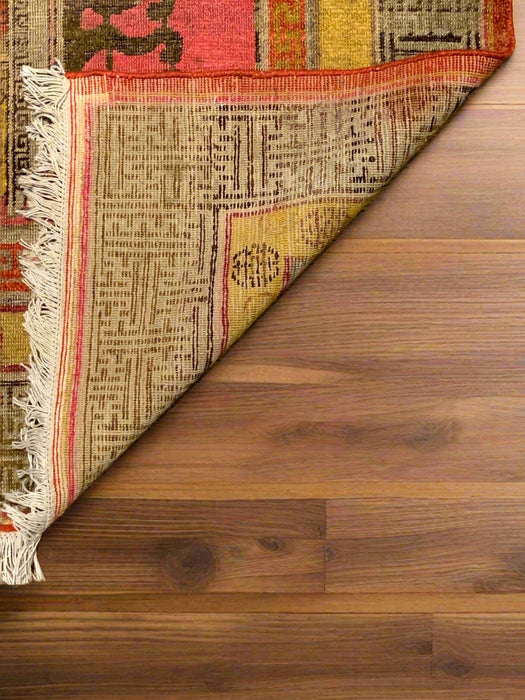 Antique Khotan Samarkand Rug, circa 1910's, size 4' 4" x 6"