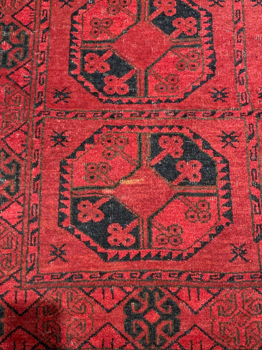 Terkaman Tribal Afghan Oriental Rug, size 4" x 6"