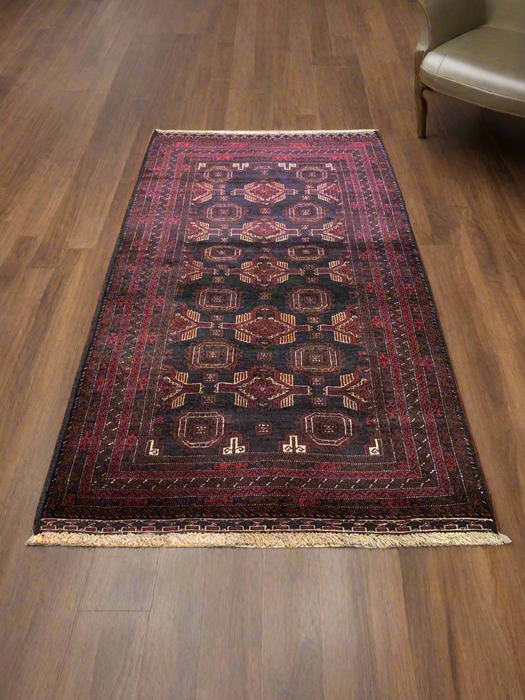 Terkaman Tribal Baluch Oriental Rug 3' 9" x 6' 5" ( A)