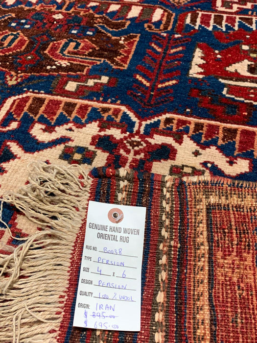 Timeless Beauty, Woven by Hand. Antique Persian Rug, size 4" x 6" ( F)