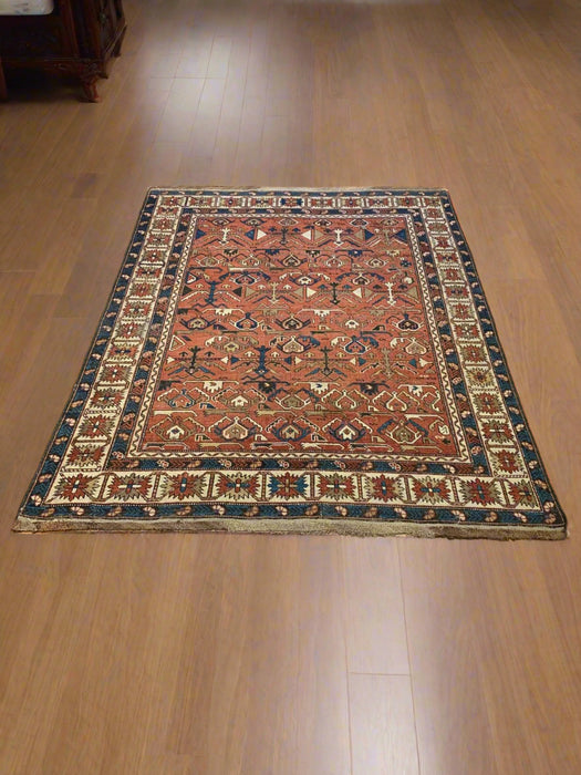 Timeless Beauty, Woven by Hand. Antique Persian Rug, size 4" x 5' 4" (F)