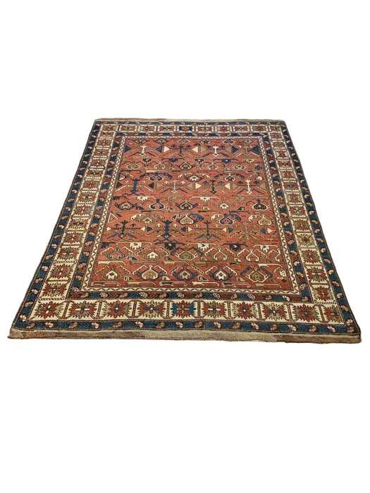 Timeless Beauty, Woven by Hand. Antique Persian Rug, size 4" x 5' 4" (F)