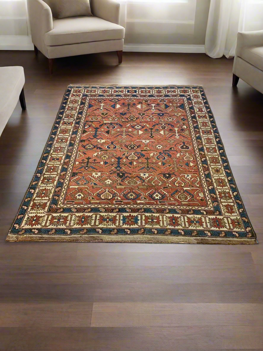 Timeless Beauty, Woven by Hand. Antique Persian Rug, size 4" x 5' 4" (F)