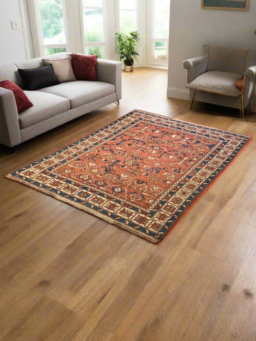 Timeless Beauty, Woven by Hand. Antique Persian Rug, size 4" x 5' 4" (F)