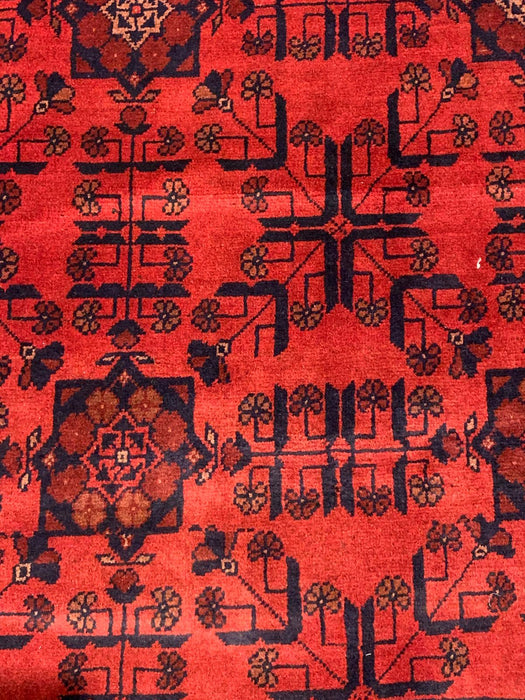 Terkaman Tribal Afghan Oriental Rug, size 4' 1" x 6' 6"