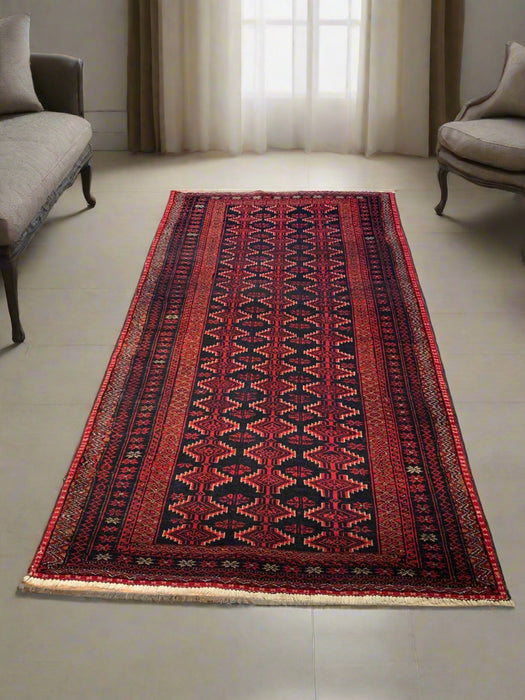Terkaman Tribal Baluch Oriental Rug 4" x 6' 8" (A)