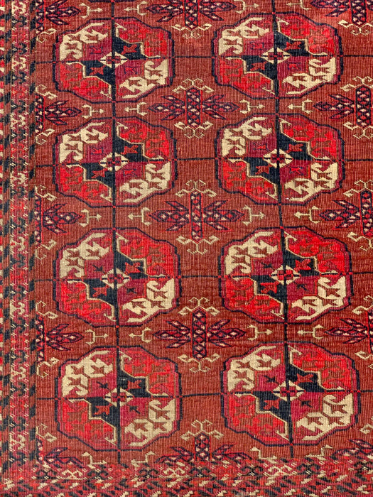 Terkaman Tribal Afghan Oriental Rug, size 3' 8" x 6' 8"