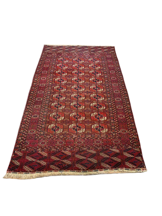 Terkaman Tribal Afghan Oriental Rug, size 3' 8" x 6' 8"