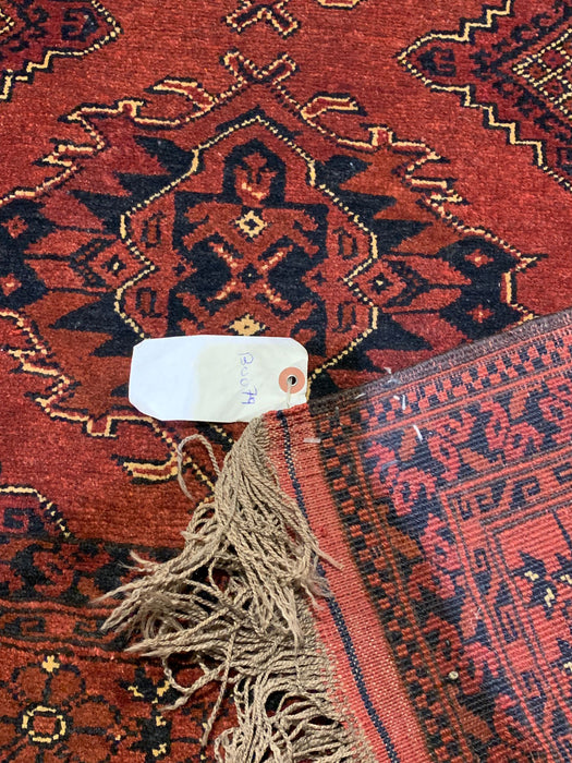 Terkaman Tribal Afghan Fielpa Oriental Rug, size  4" x 6"