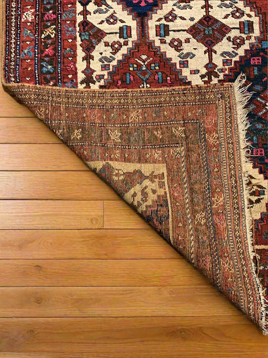 Timeless Beauty, Woven by Hand. Antique Persian Afshar Rug, size 4' 8" x 6" (F) Antique Persian Bakhtiar
