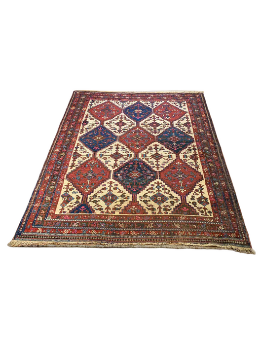 Timeless Beauty, Woven by Hand. Antique Persian Afshar Rug, size 4' 8" x 6" (F) Antique Persian Bakhtiar