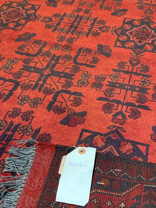 Terkaman Tribal Afghan Oriental Rug, size 4' x 6' 6"