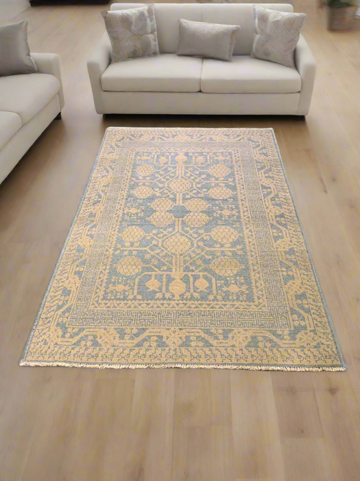 Khotan Pomegranate design Oriental Rug, size 4' x 6'