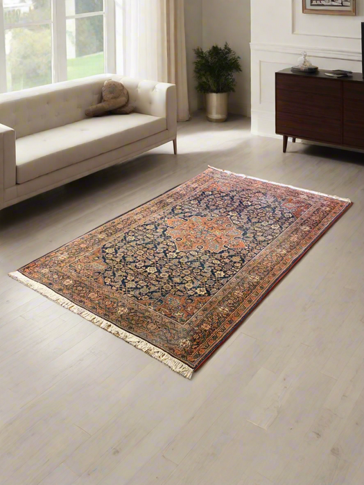 Timeless Beauty, Woven by Hand. Antique Persian Rug, size 4' 2" x 6' 5" (F)