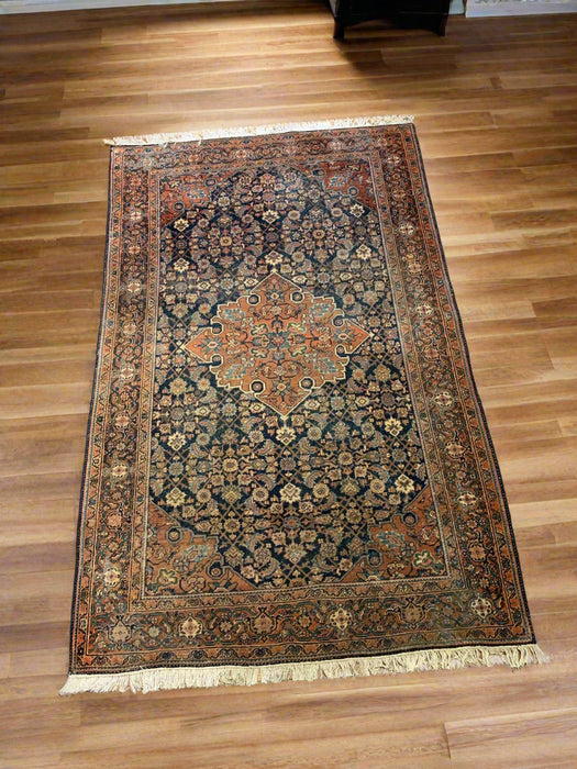 Timeless Beauty, Woven by Hand. Antique Persian Rug, size 4' 2" x 6' 5" (F)