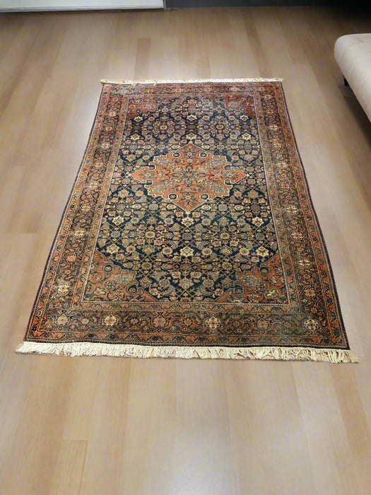 Timeless Beauty, Woven by Hand. Antique Persian Rug, size 4' 2" x 6' 5" (F)