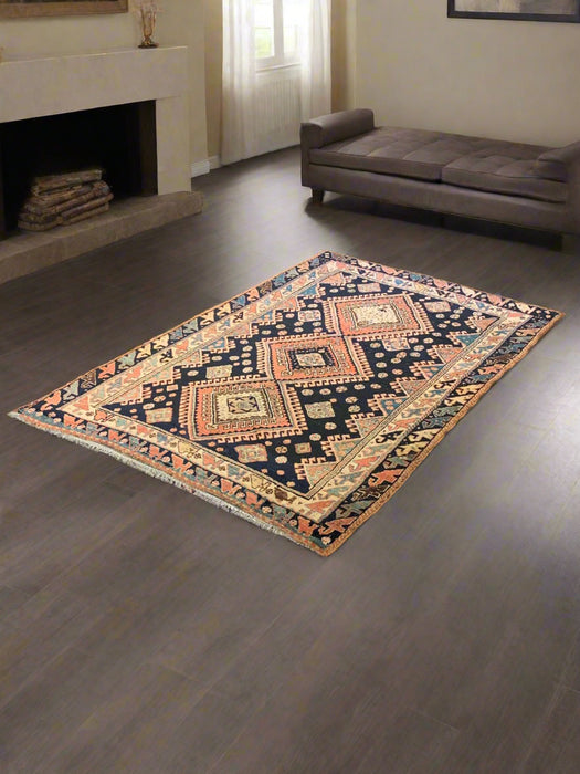 Timeless Beauty, Woven by Hand. Antique Afshar Persian Rug, size 4' 4" x 6" (F)