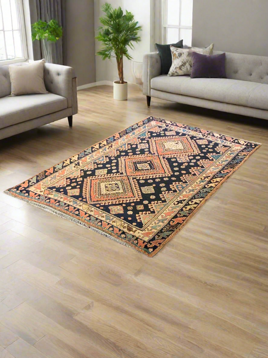 Timeless Beauty, Woven by Hand. Antique Afshar Persian Rug, size 4' 4" x 6" (F)