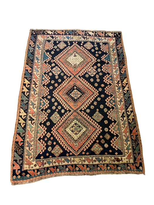 Timeless Beauty, Woven by Hand. Antique Afshar Persian Rug, size 4' 4" x 6" (F)