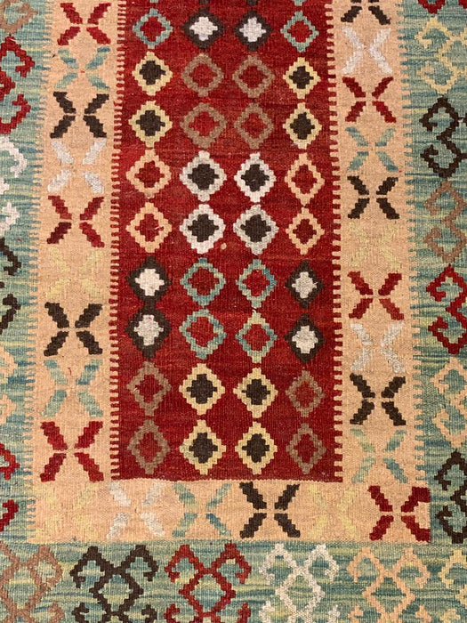 Afghan Kilim Handwoven flatweave Rug – size  3' 8" x 6' 5"
