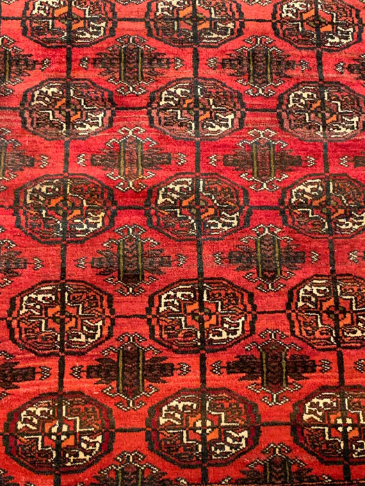 Terkaman Tribal Afghan Oriental Rug, size 4' 3" x 5' 4"