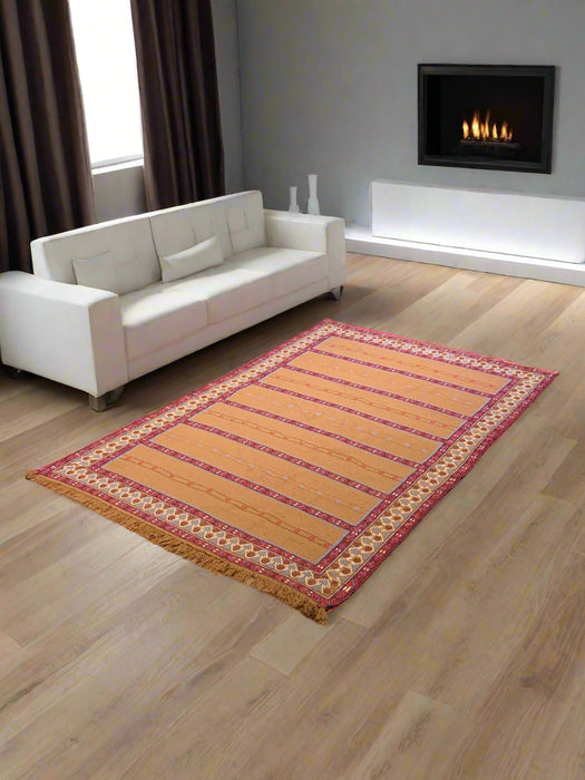 Afghan Kilim Handwoven flatweave Rug – size 4" x 6"