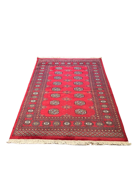 Hand-Knotted Pakistani Bokhara Rug – 100% Wool, size 4' 2" x 6"
