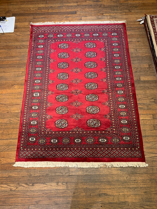 Hand-Knotted Pakistani Bokhara Rug – 100% Wool, size 4' 2" x 6"