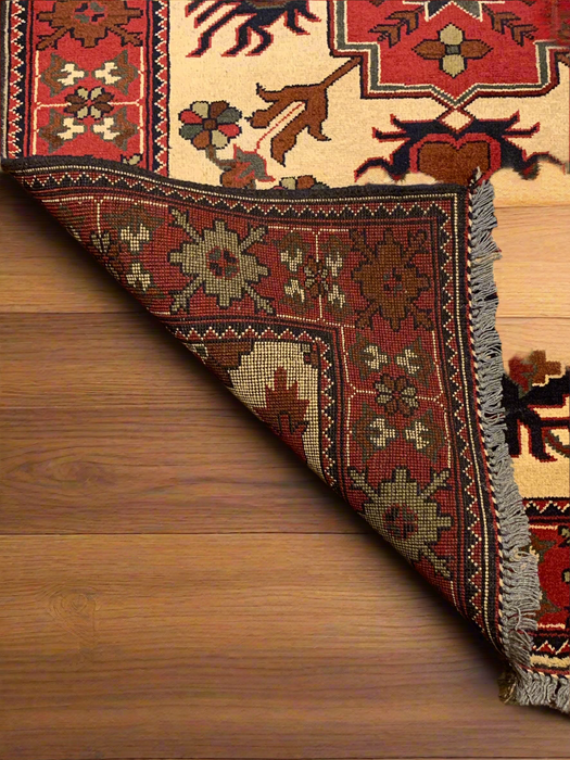 Terkaman Tribal Afghan Oriental Rug, size 4" x 6"